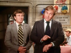 Michael Alldredge (right) as Wheeler with an unnamed actor as Mr. Peters